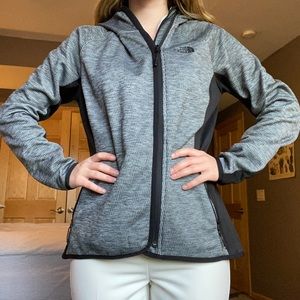 North Face Super Soft Gray and Black Jacket